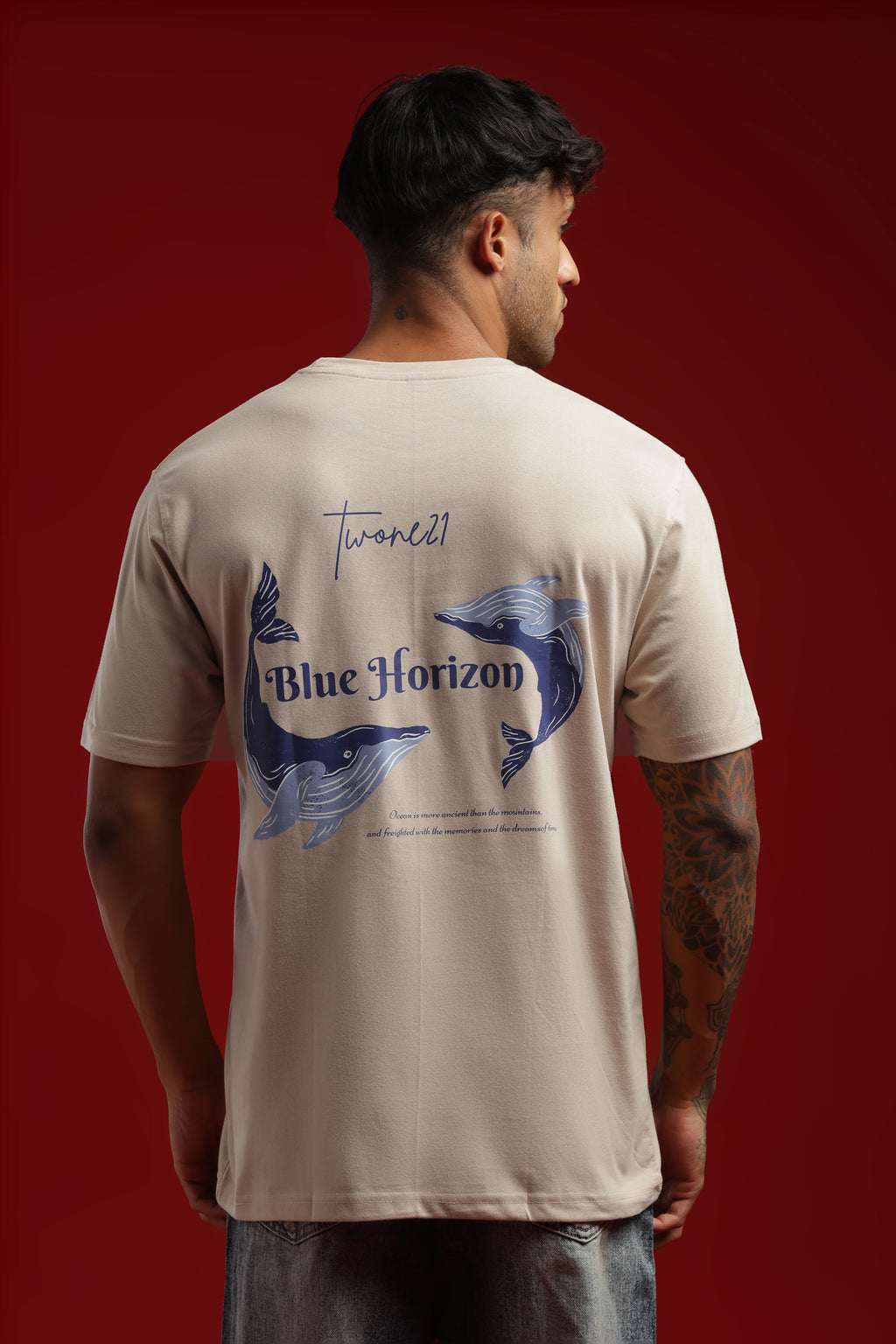 BLUE HORIZON Oversized Graphic Tee Unisex