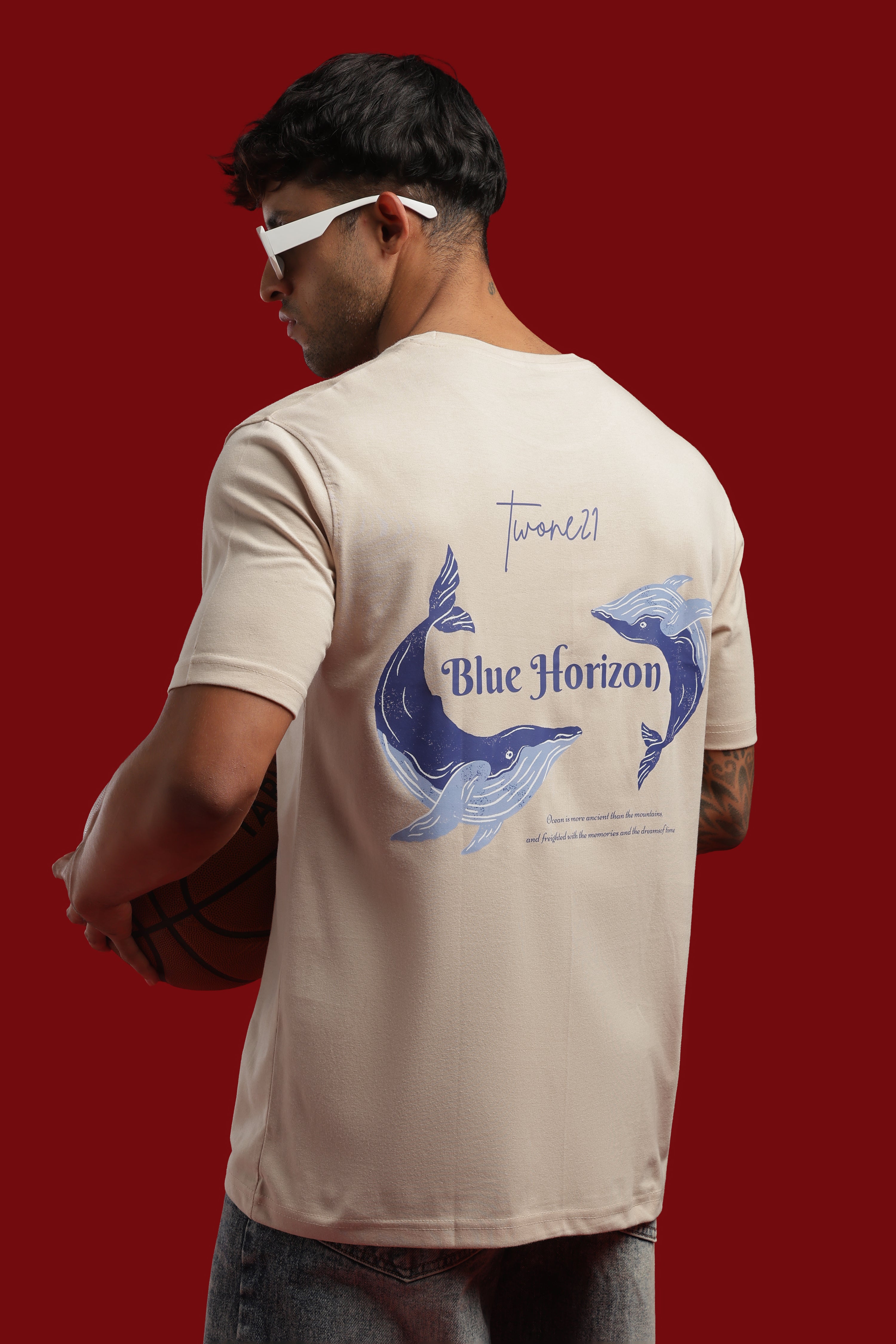 BLUE HORIZON Oversized Graphic Tee Unisex