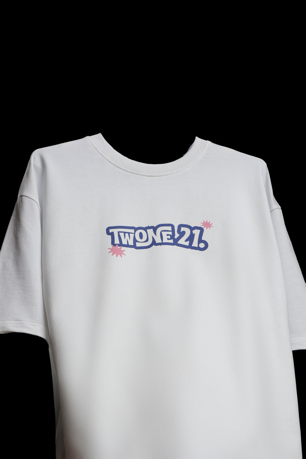 White With Black Sleeve Oversized Tee Unisex