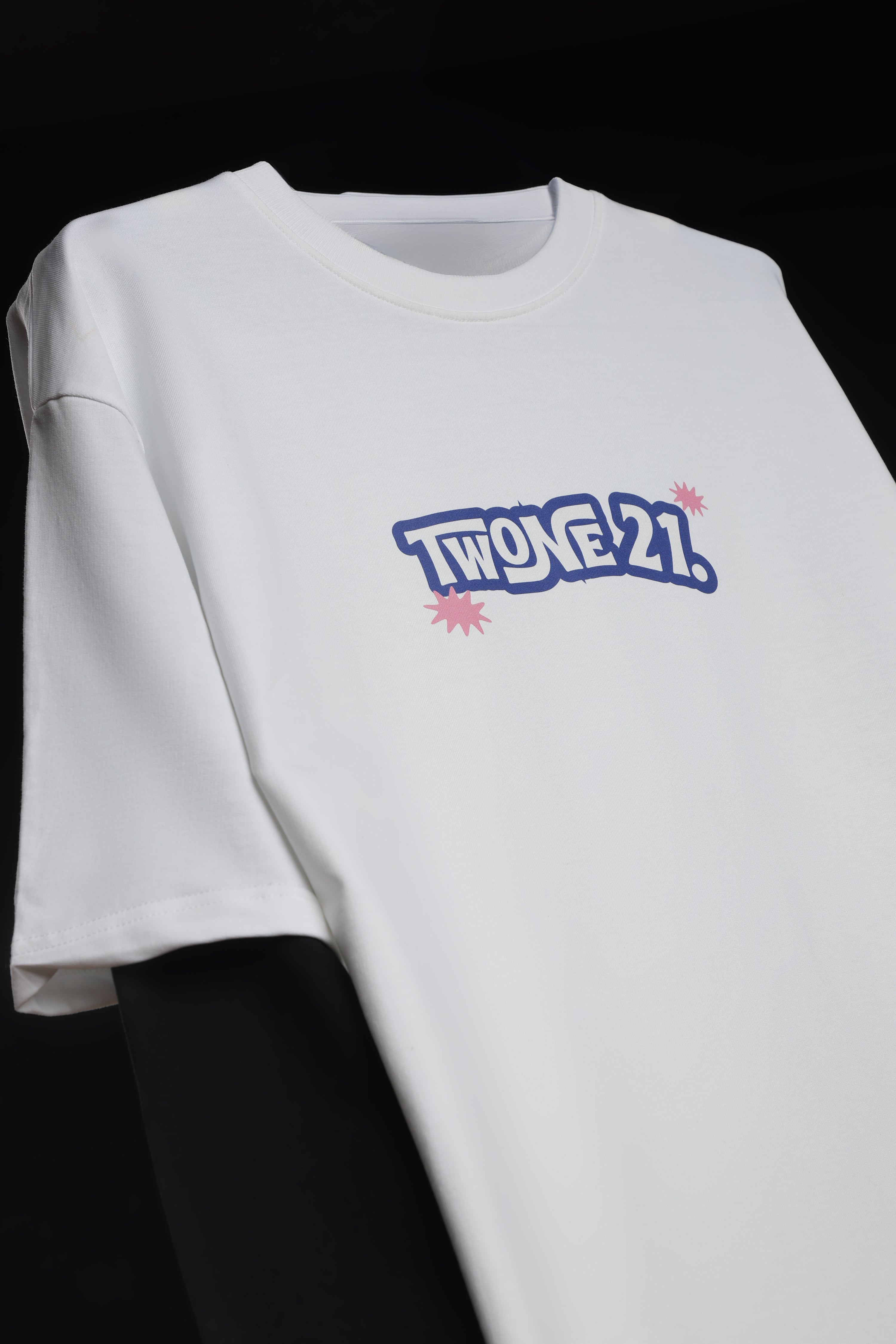 White With Black Sleeve Oversized Tee Unisex