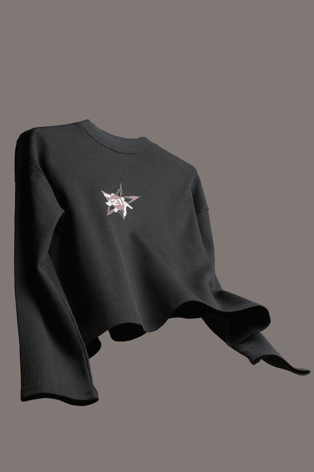 Ambition Black waffle knit oversized Tee Unisex