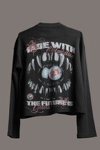 Ambition Black waffle knit oversized Tee Unisex