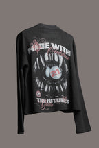 Ambition Black waffle knit oversized Tee Unisex