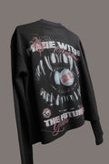 Ambition Black waffle knit oversized Tee Unisex