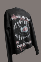 Ambition Black waffle knit oversized Tee Unisex
