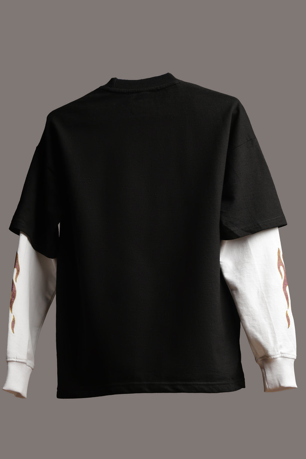 21 Sweet Chaos   Black With White Sleeve Oversized Tee Unisex