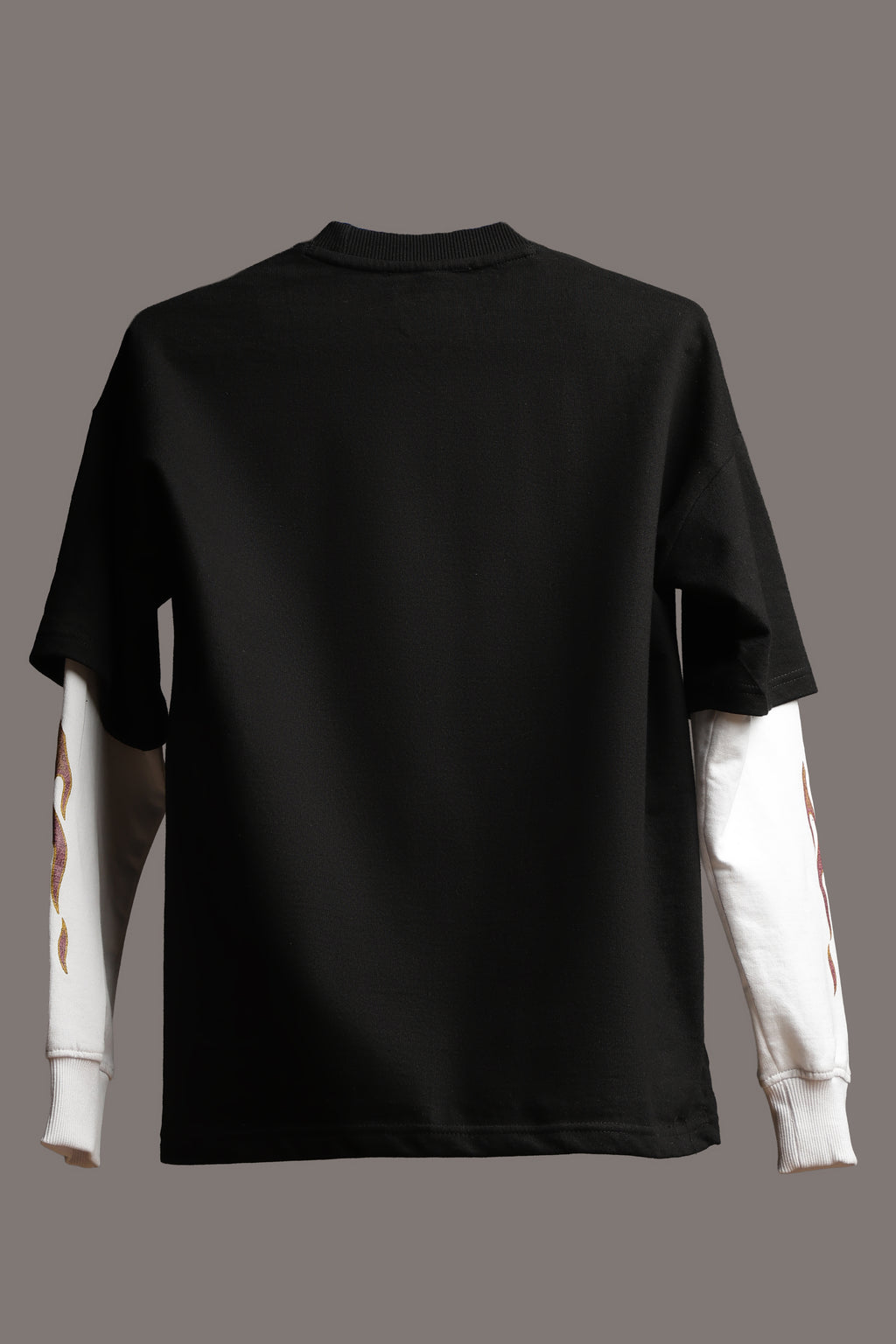 21 Sweet Chaos   Black With White Sleeve Oversized Tee Unisex
